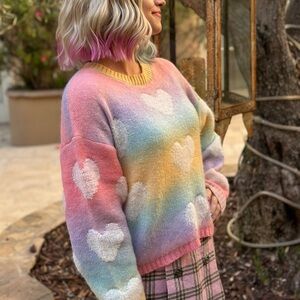 Enid Sinclair inspired pastel heart sweater